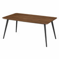 Stół jadalniany z płyty MDF z okleiną orzechową i metalowymi nogami 150x90 cm