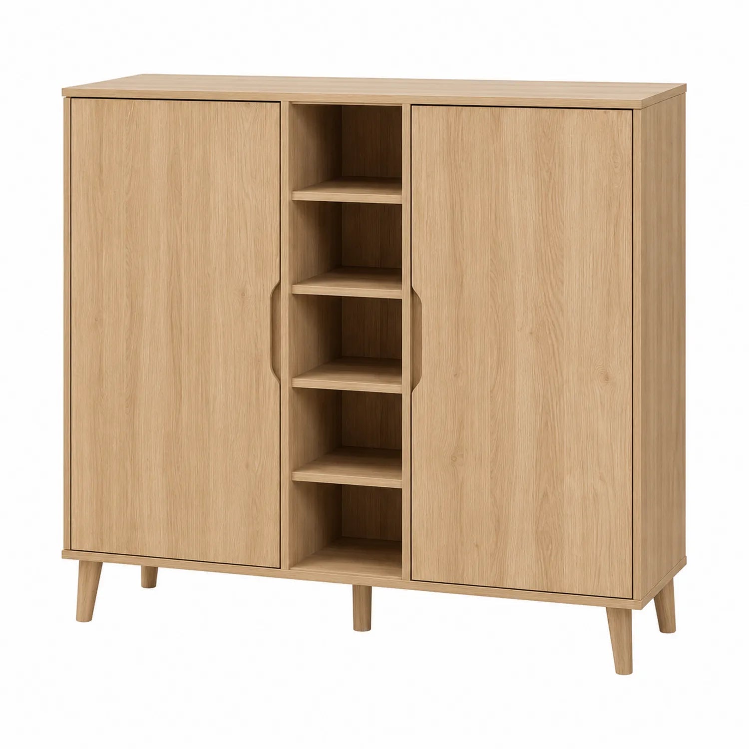 Szafka na buty z półkami dąb 120x33x108cm