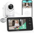 Simyke, PTZ 330 720P Babyphone, Bateria, Aparat fotograficzny, Monitor wideo dla dzieci, WiFi, Wireless