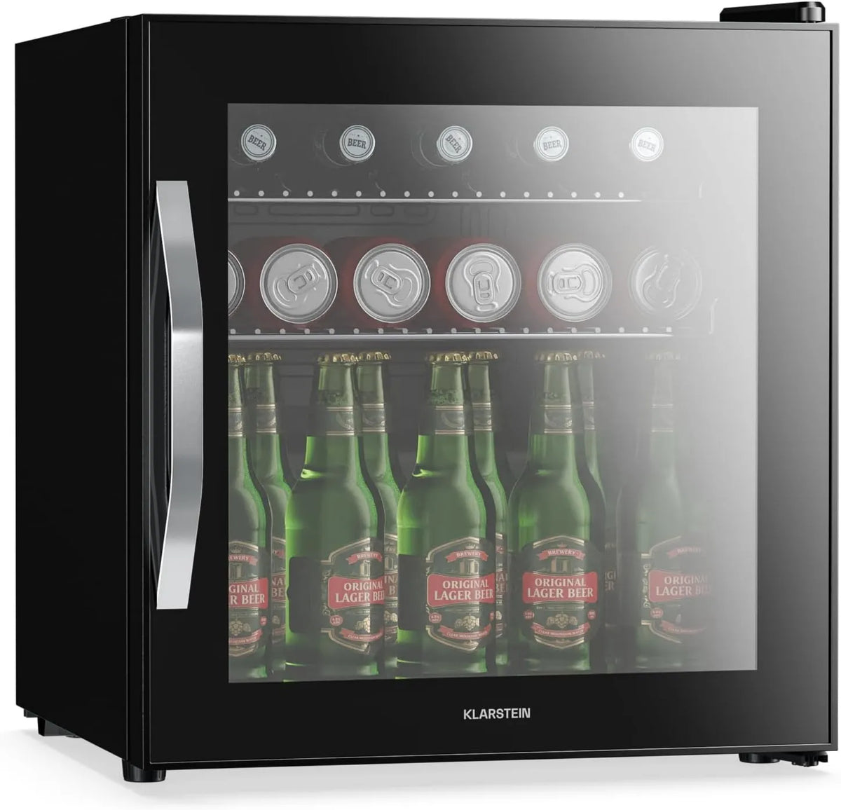 KLARSTEIN chłodziarka do napojów, Lodówka, 47 l, 0 do 13°C, zdejmowana, 2 strefy temperaturowe, LED, Regulowana temperatura, Mini napoje lodówka, Kompaktowy projekt