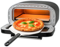 BEHOME piec do pizzy, Elektryczny, 420 W, ogniotrwałe łopata i kamień, jednolite gotowanie i moda na pizzę Napolitain, pizza w 2 min, 430°C
