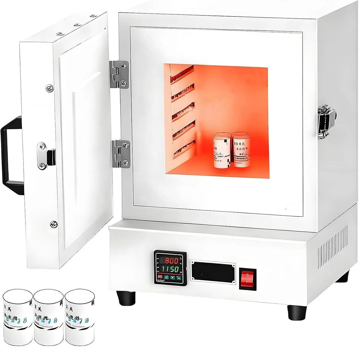 Generic, Piec elektryczny, 2000 W, 2 strefy temperaturowe, maksymalna temperatura 1150°C, odlewanie metalu, do produkcji biżuterii, szyb