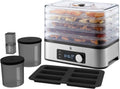 WMF suszarka do żywności, KITCHENminis Dehydrater, Inox, 400 W, 5 Tace bez BPA-, Cromargan 0415250011, Programowalne suszone warzywa owocowe Suszone Grzyby