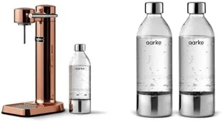 Saturator do wody, 800ml, 800 ml, Aarke Zestaw 2produkty Carbonator 3 Miedziany + Butelka 800ml 2szt
