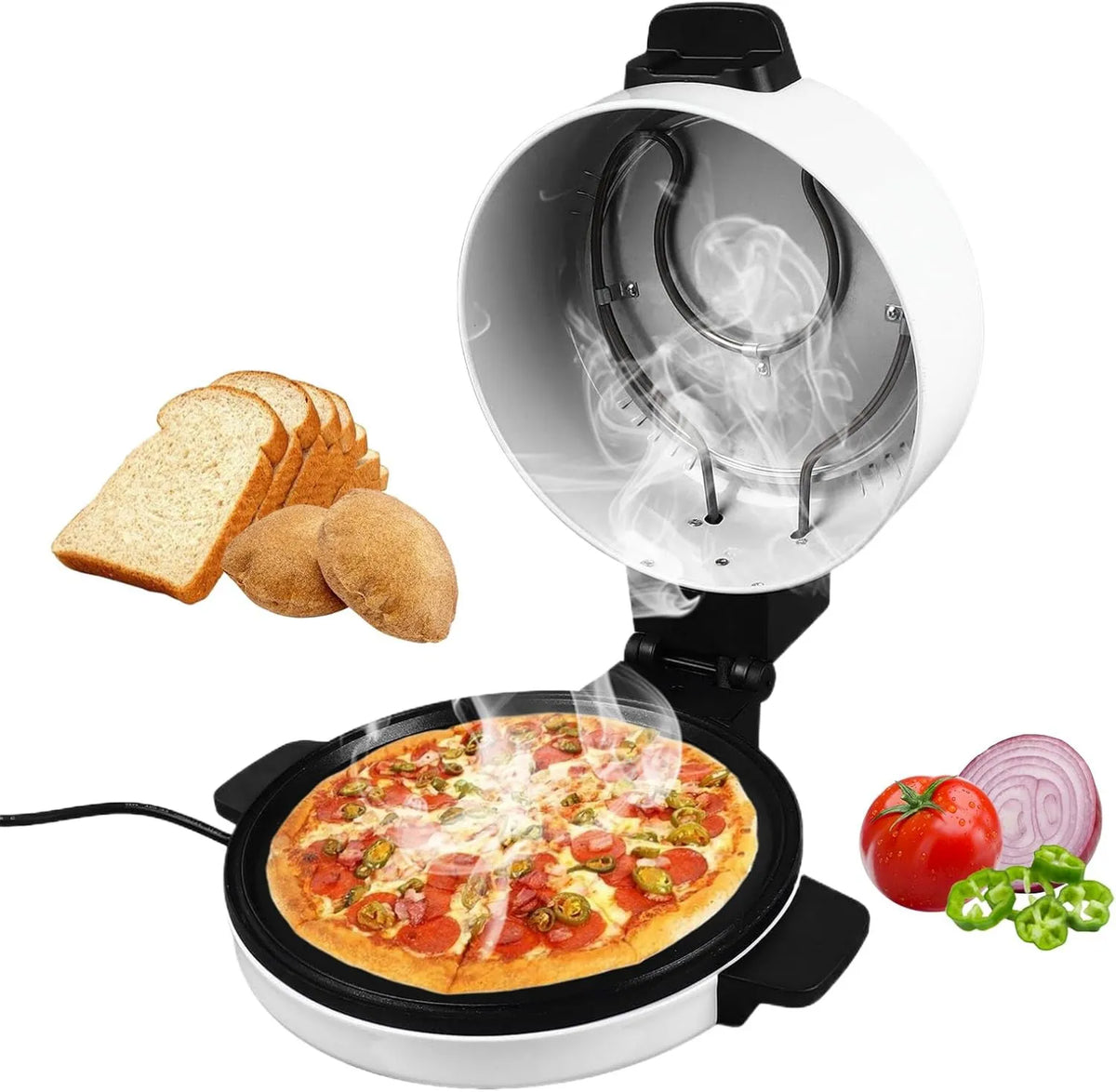 BOOZXCV piec do pizzy, 12 cali, przenośny, piekarnik