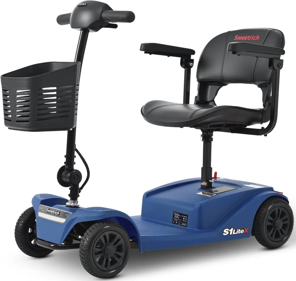4-kołowy elektryczny skuter inwalidzki, 12 Ah, 250 W, 136 kg, ładowność 300 funtów, odłączany wózek inwalidzki dla osób starszych