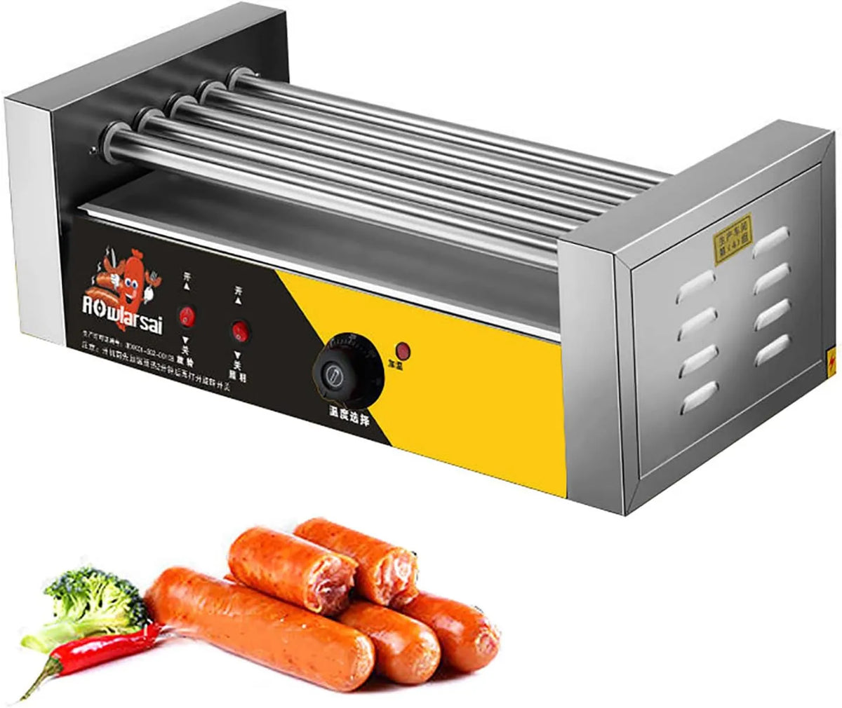 FARIH, Gotownik, Grill, 0 do 250°C, termostat, Hot Dog Roller maszyna