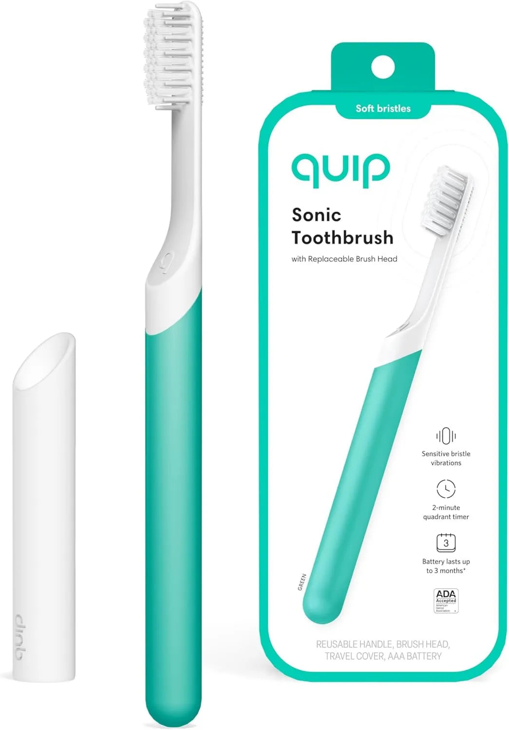 Quip, bateria, szczotka, szczoteczka do zębów, plastik, dla dorosłych