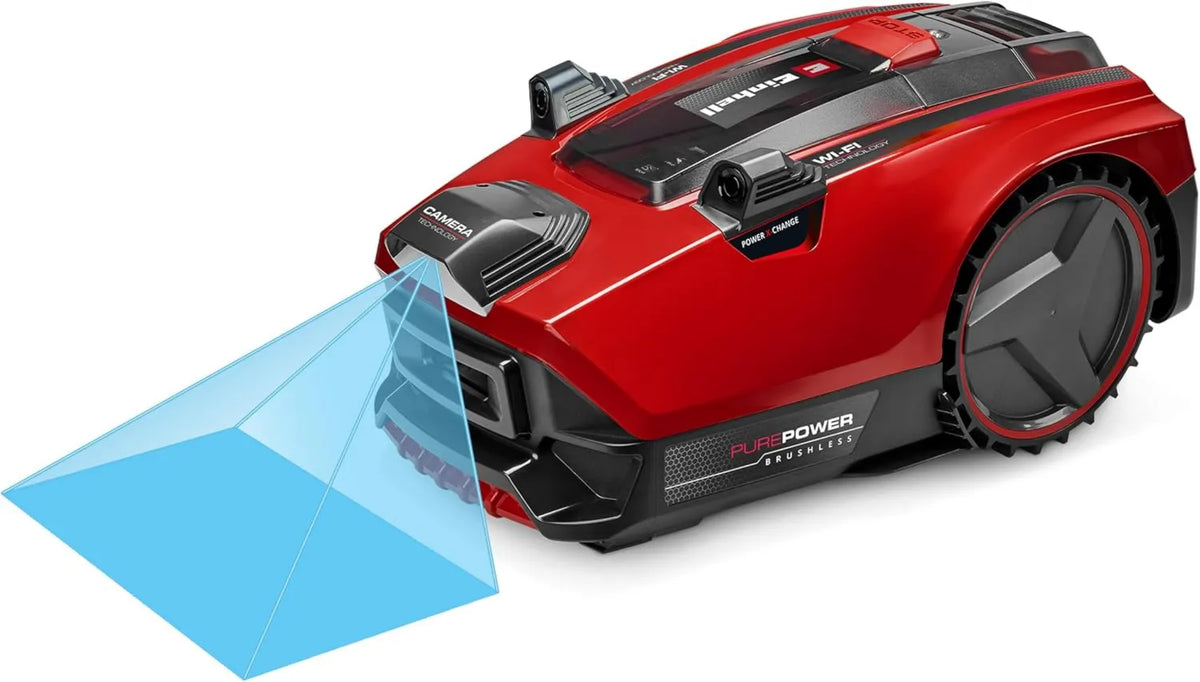 PLUS 600 kosiarka, 600 m², 4,0 Ah, sterowanie WiFi, Einhell FREELEXO CAM Power X-Change robot kosiarka, zamiast kabla ograniczającego