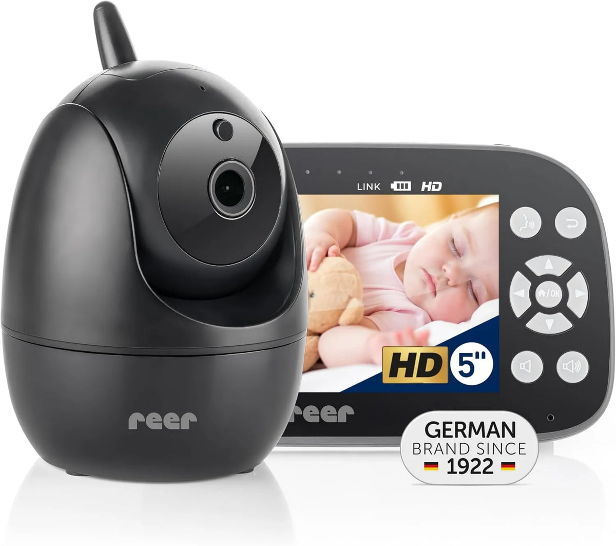 reer, Babyphone, kamera, monitor wideo dla dzieci, 300 m