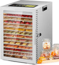 Kwasyo suszarka do żywności, Wentylator 24H, 30 do 90°C, zegar, 2 strefy temperaturowe, stal nierdzewna, Kwasio Deshydrateur Alimentaire z 12 płytami ze stali nierdzewnej