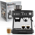 Breville automatyczny ekspres do kawy, VCF152X Ekspresja Maszyna, minutnik, Czarny, Włoski Pompa 15 Bar, Latte i Cappuccino, Dokładny minutnik Extraction