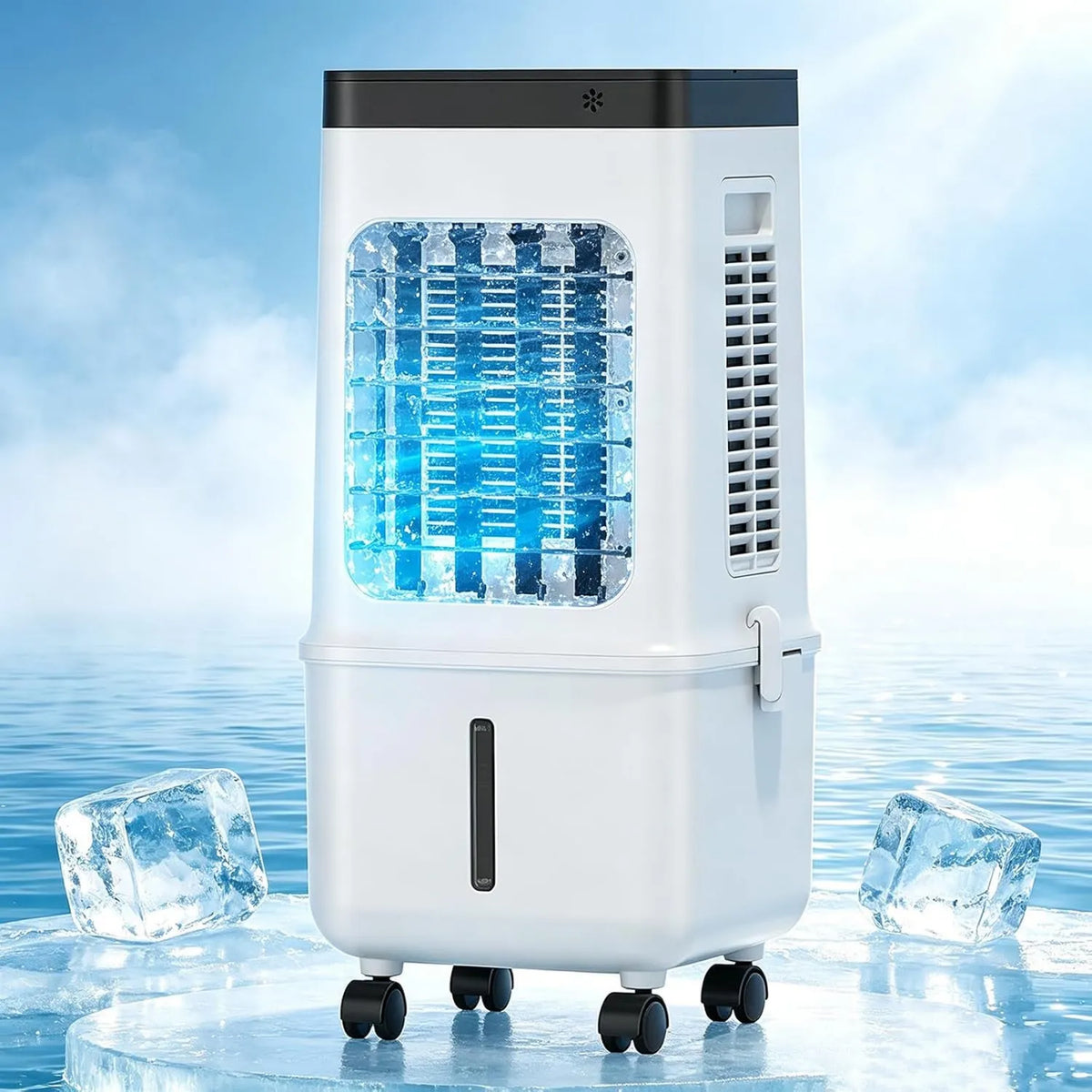 Générique, Odświeżacz powietrza 3- in-1, 15 l, przenośny, licznik, 3 prędkości, 90 ° oscylacja 3 w 1, duży zbiornik, tłumik