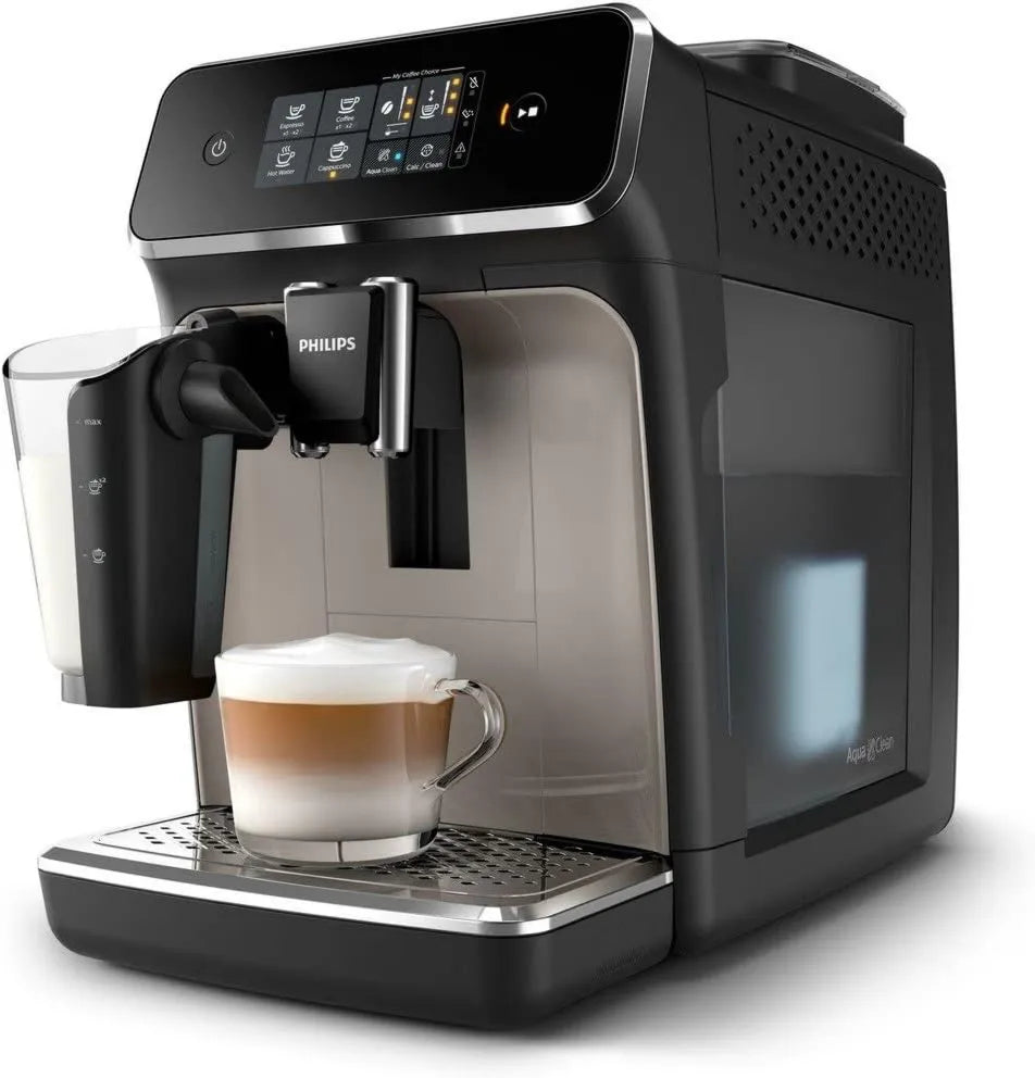 Philips CAFT2235 ekspres do kawy, 1,8 l, sterowanie dotykowe, praca automatyczna, automatyczny ekspres do kawy z młynkiem, ekran dotykowy