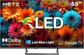 Metz telewizor, Google 55MQF7500Z Smart TV, 55 cali, 120 Hz, TV, 4K UHD, QLED, HDR, dźwięk Dolby, 139 cm, S2 CI +