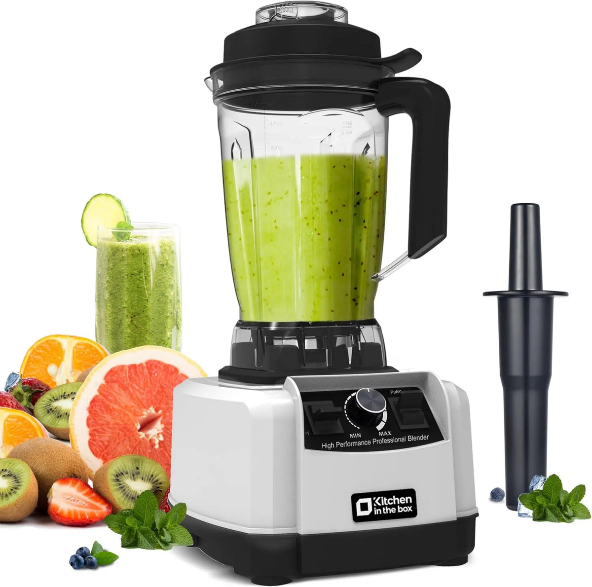 Kitchen in the box blender kielichowy, Mikser 30, 2 l, 1500 W, profesjonalne ostrza premium 8-punktowe