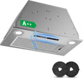 KICHPOWER okap kuchenny, 52 cm, 400m3 / h, ewakuacja i recykling, oświetlenie LED, 3 prędkości, zwrotne, Boost, dotyk, 400m3, Gestuelle m3/h