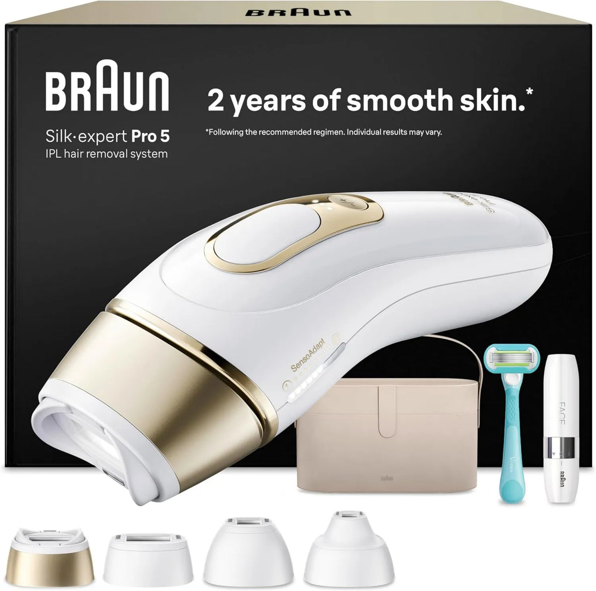 Braun depilator IPL, PL5442 damski aparat do usuwania włosów, Shaft, biały