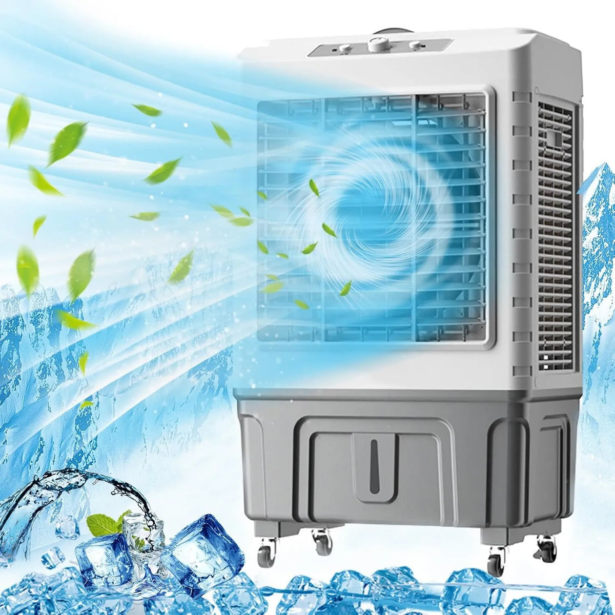 TIANQIHAO klimatyzator przenośny, Klimatyzator, przenośny, przemysłowy, 3 w 1 wentylator chłodzący do garażu, tarasu, pod- Sol