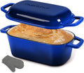 NutriChef, Piec elektryczny, 2, 7 l, para, żeliwo, Żywność Chef Med z chleba w żeliwo emaliowane pokrywą, Gotowanie Vapor