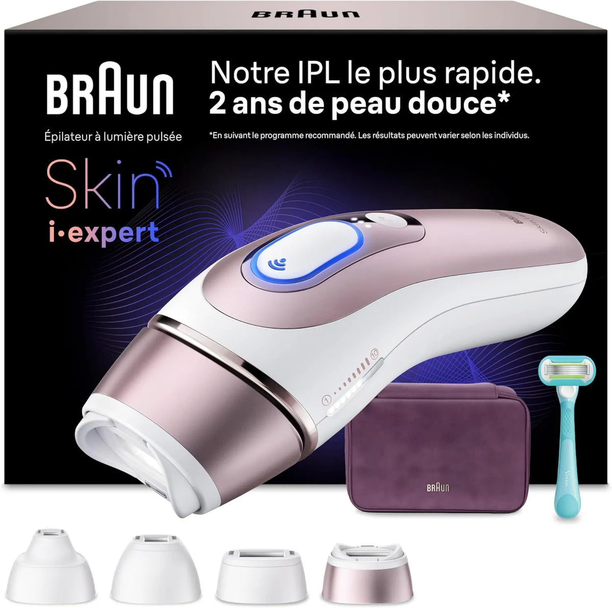 Braun depilator IPL, PL7431 damski aparat do usuwania włosów, Golarka, aplikacja, biały