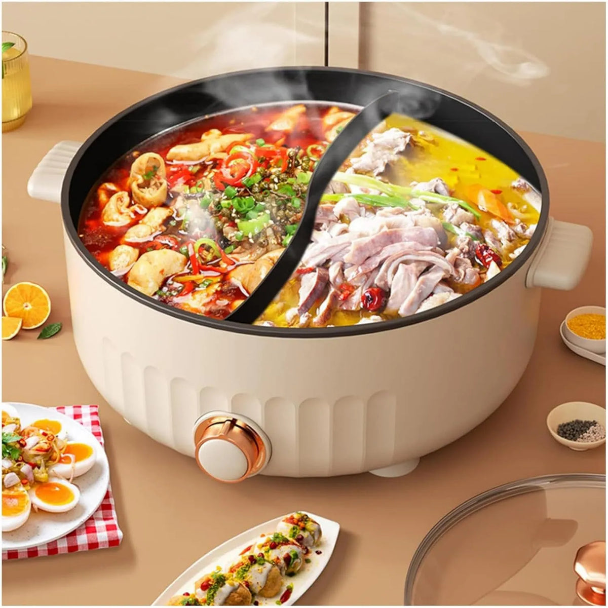 ARTSIM, Fondue, IP65, biały, chiński fondue elektryczny