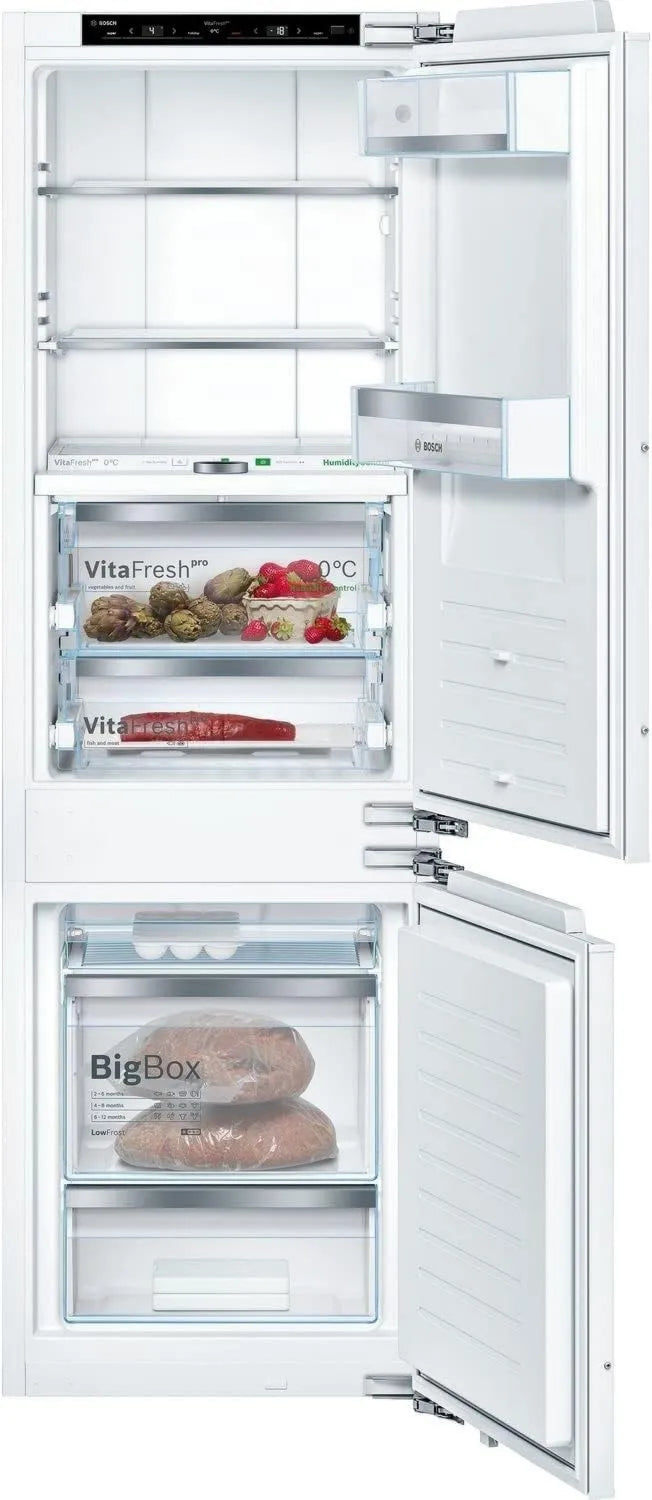 Bosch KIF86PFE0 lodówka z zamrażarką, 156 l, 56 cm, 177,5 x 56 cm, seria 8 lodówko-zamrażarka do zabudowy, chłodzenie 156 l i zamrażanie 67 l