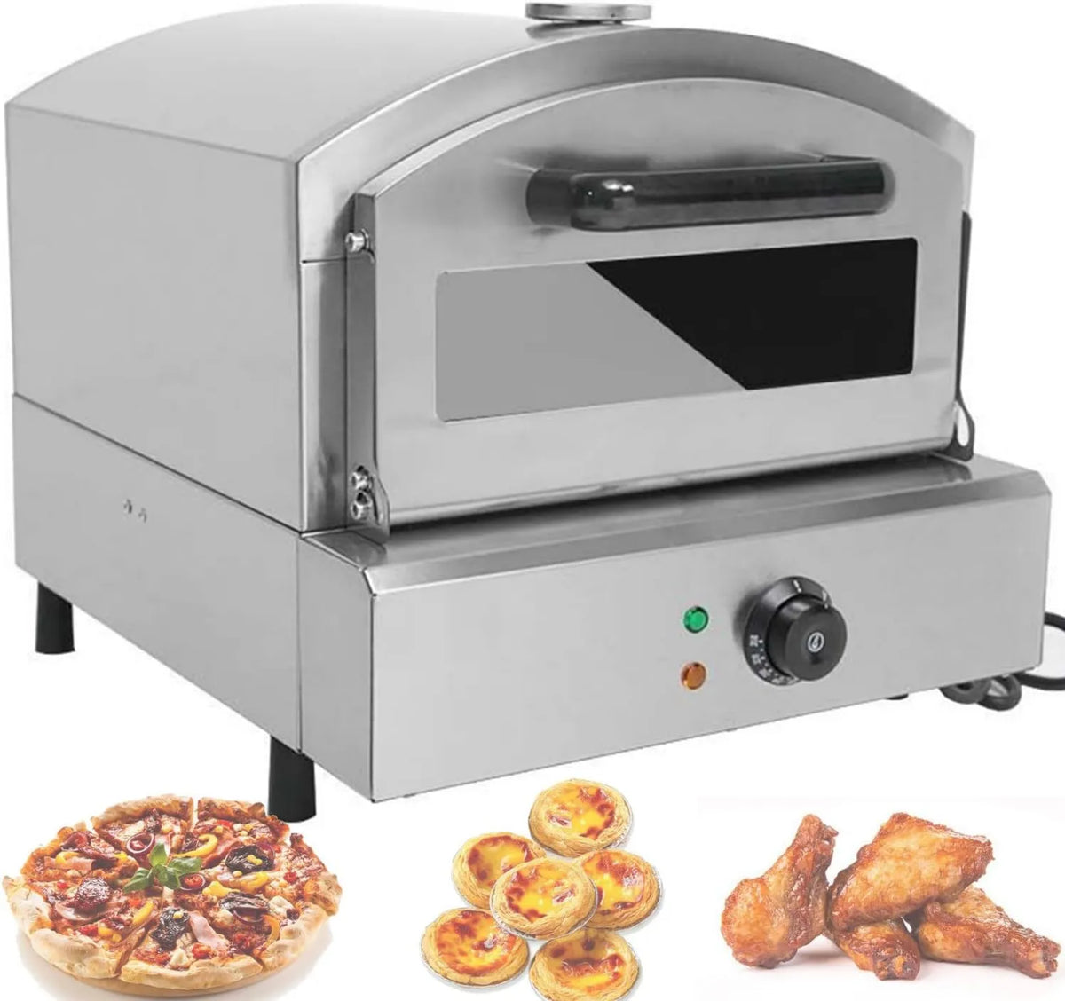 Generic, Elektryczny piekarnik do pizzy, 30, 5 cm, 800 W, profesjonalny, stal nierdzewna, gazowa maszyna do pizzy, do użytku domowego i handlowego