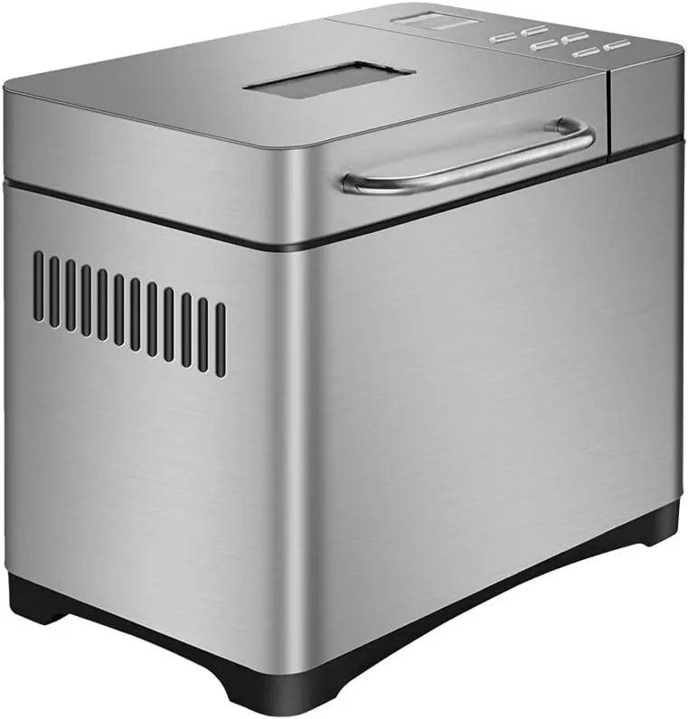 Wypiekacz do chleba, 19 programów, 650 W, 240 V, stal nierdzewna, timer, praca automatyczna, Automat do pieczenia chleba, 3 stopnie opiekania