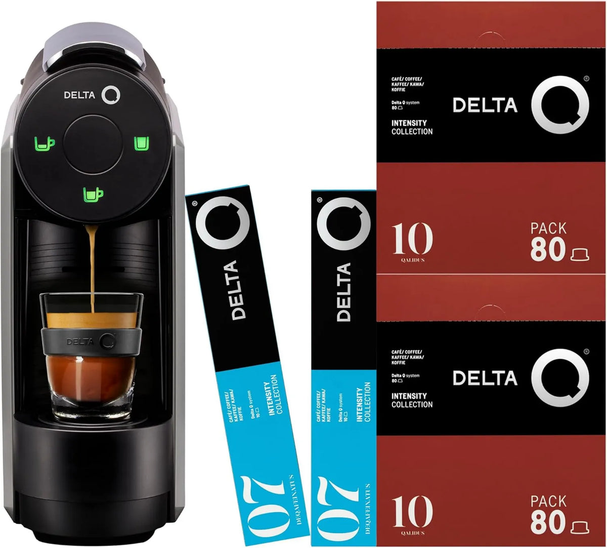Delta Q, Kapsułka, ekspres do kawy, 0, 6 l, duży zbiornik, szary