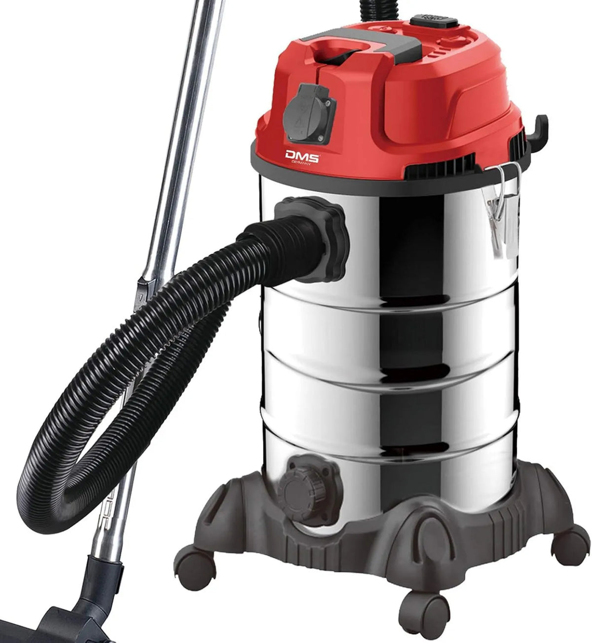 Odkurzacz, 2300 W, DMS odkurzacz przemysłowy z mocą 2300 W, odkurzacz do pracy na mokro i na sucho, ze stali nierdzewnej, funkcja dmuchania