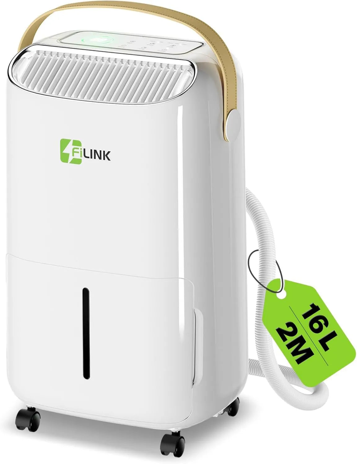 FILINK osuszacz powietrza, Denawidator, 16 l, Denawidator 16 l, Dzień 24H, Zegar, Apartament, 45 m², 110m3, Ochrona przed przedostaniem się, Blokowanie dla dzieci