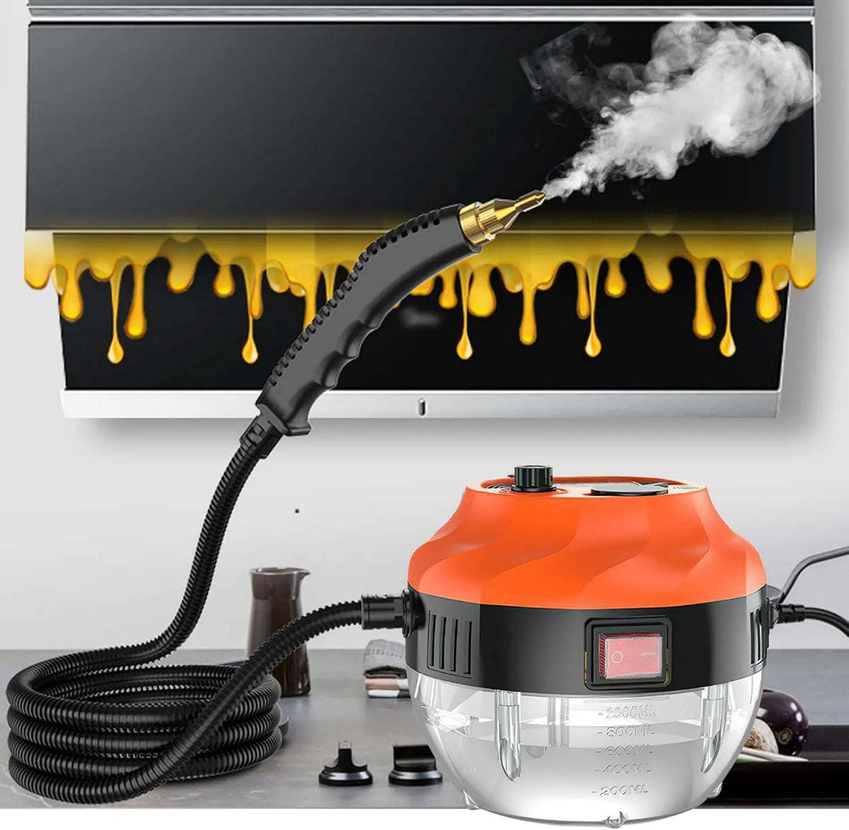 DoeDoefong myjka parowa, Czyszczenie parowe, 2500 W, przenośne, 2 strefy temperaturowe, korzystanie z podłogi, kuchnia, samochód, okna i sofa