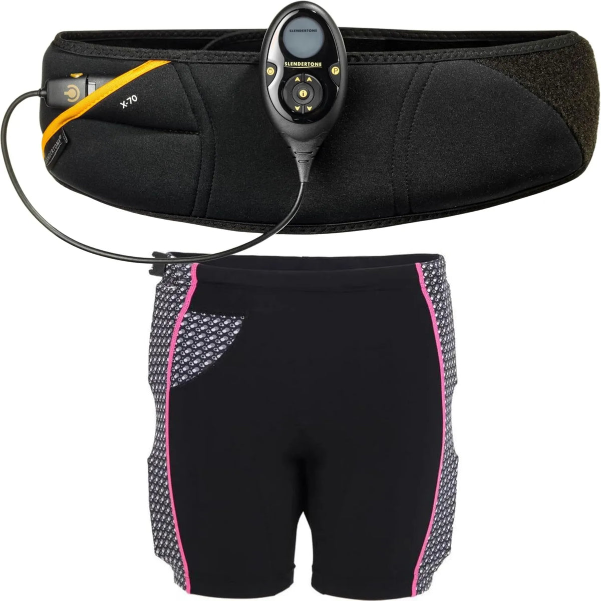 Slendertone, Abs7 69- 119 cm 69- 119 cm, czarny, Pack Krótki toning i Abs7 Pas brzuszny Dorosłe Unisex, 34- 40 69-119 cm