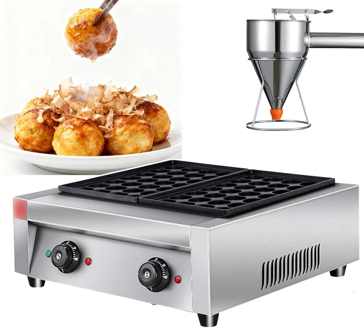 YXYLJOZ grill elektryczny, Urządzenie, 0 do 300°C, grill, profesjonalny, 2 strefy temperatury, do przywracania