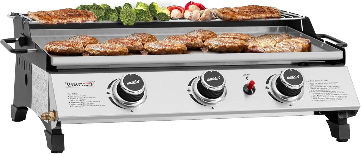 Royal Gourmet, Płyta gazowa, 61 cm, Royal PD1303S, przenośny, grill, wymienny, piec gazowy, idealny do kuchni na zewnątrz