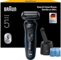 Braun, Seria 5 52-B7200CC ze stacją, Shaft, szczotka, IP65, 2 tryby, niebieski, dla Shaver Softness Twarz i Barbe