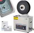 CGOLDENWALL, Grzejnik elektryczny, 12 cali, 6 l, 180 W, licznik, czyszczarka ultradźwiękowa 6 l do dysków winylowych Max, licznik 0- 30 min