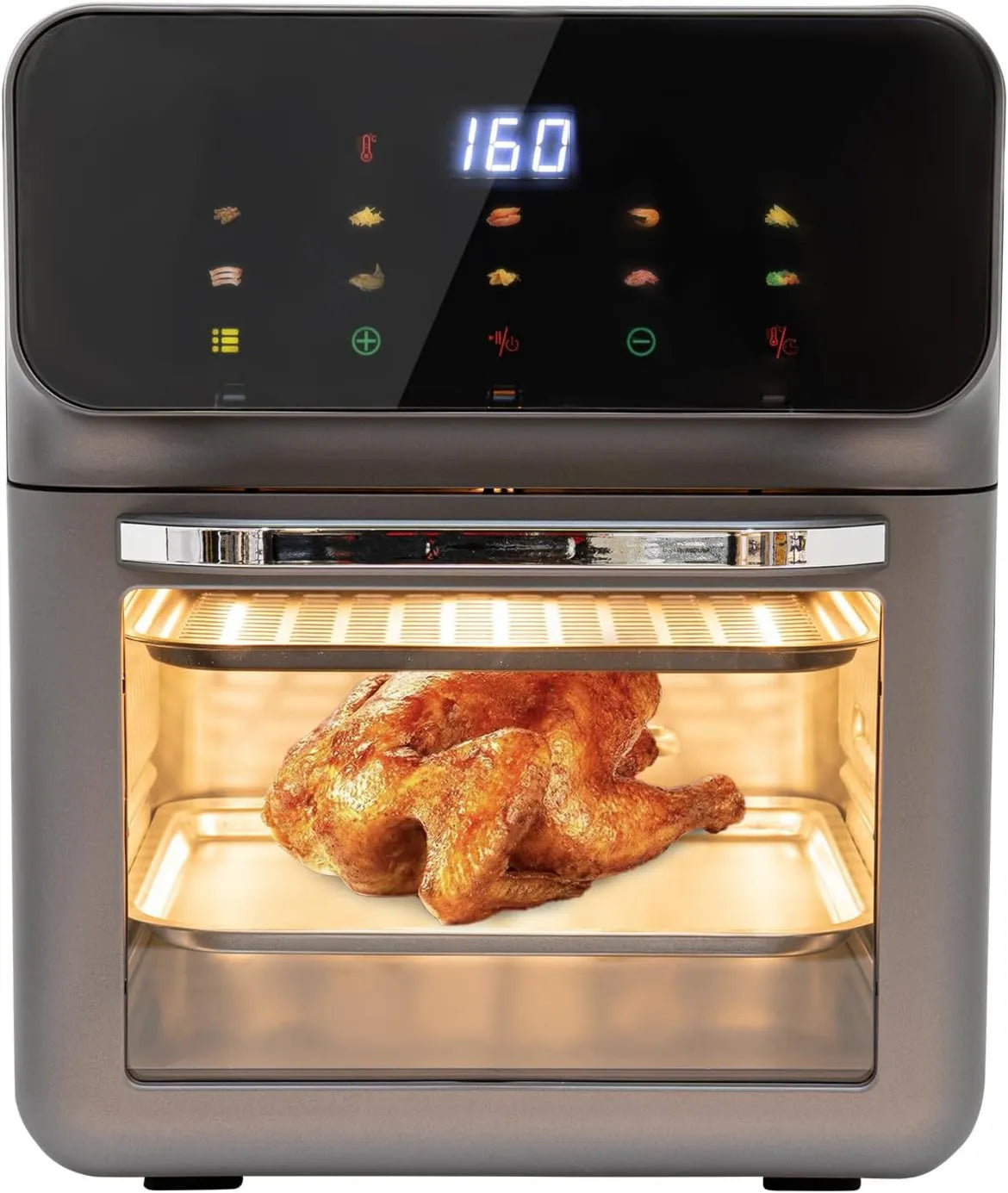 SABUIDDS mini piekarnik, Pizza piekarnik elektryczny, 1350 W, zegar, kompaktowy, 60 mintimer, wyższe ciepło, niższe, 3 w 1 piekarnik z 2 talerzami i 50 pudełek na ciasta