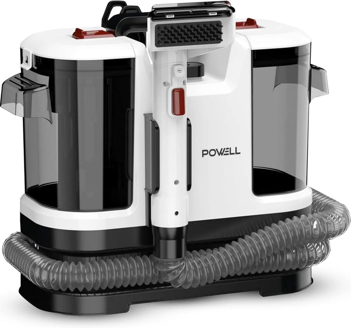 POWELL odkurzacz piorący, Odkurzacz, 1, 8 l, 450 W, przenośny, duży zbiornik, para, biały, urządzenie czyszczące para Shampooner