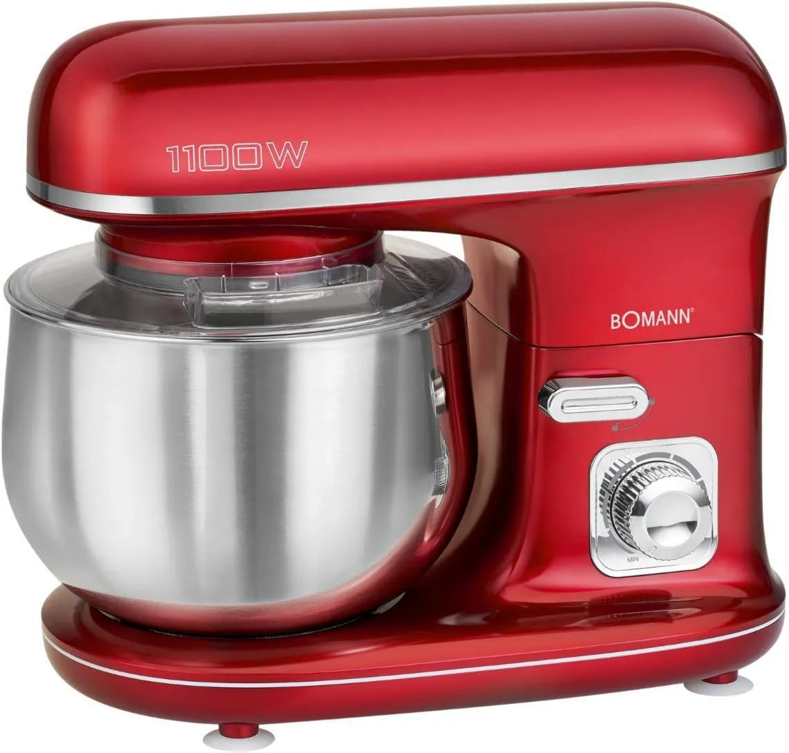 Bomann mikser planetarny, KM6010CB Blender, 5 l, profesjonalny, czerwony