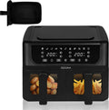 Zeegma frytkownica beztłuszczowa, Dodatkowy panel, olej DUAL Free Fry z 2 szuflady 1700 W, 9 l pojemności, Czas do 60 min, Natychmiastowe ogrzewanie 60 sek