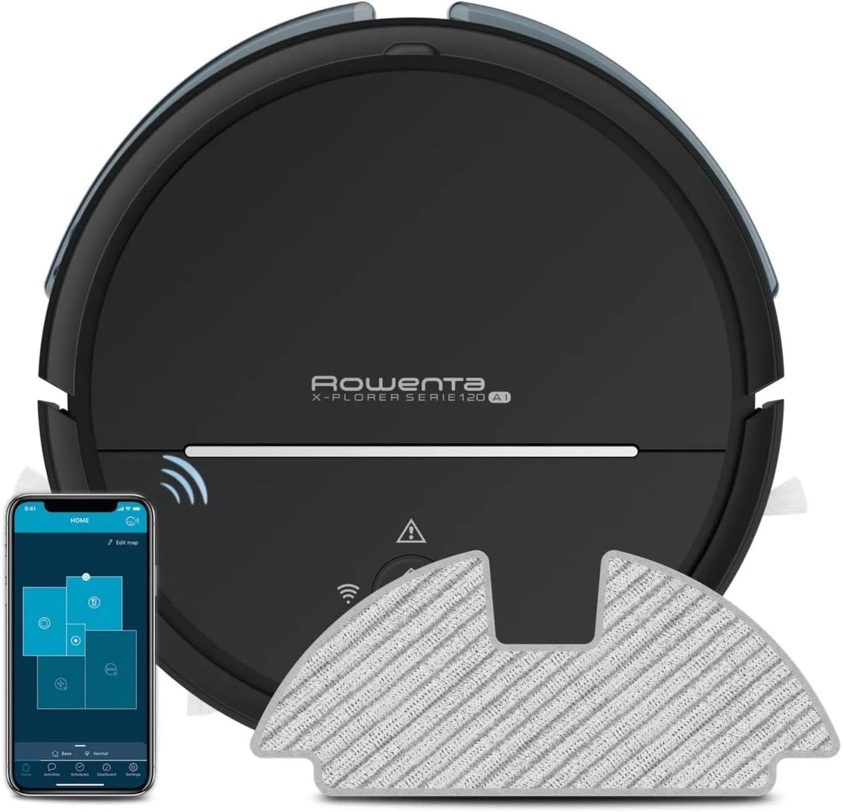 Rowenta RR7875 robot odkurzający, 2700 Pa, X-plorer Series 120 AI robot odkurzający, bardzo precyzyjne czyszczenie rąk, chronione dane