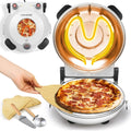 NutriChef piec do pizzy, Elektryczny piekarnik do pizzy, 30 cm, termostat, biały, podgrzewacz do 425°C, Kuchenka do pizzy, Szybkie gotowanie, Okno do gotowania