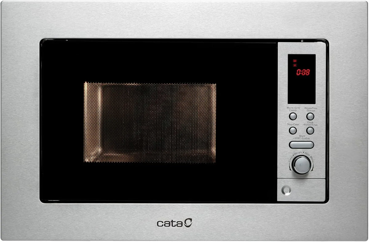 CATA, Kata Kuchenka mikrofalowa, 60 cm, 20 l, 1000 W, do zabudowy, minutnik, grill, stal nierdzewna, mikrofalówka, 8 menu automatycznego dostępu, MC 20 D ENC