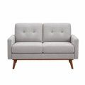 Dwuosobowa sofa z tkaniny szara