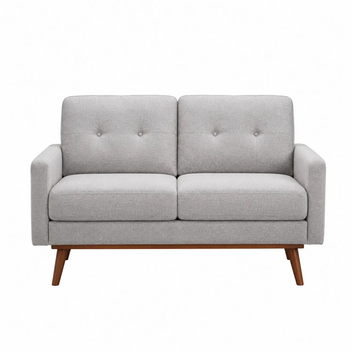 Dwuosobowa sofa z tkaniny szara