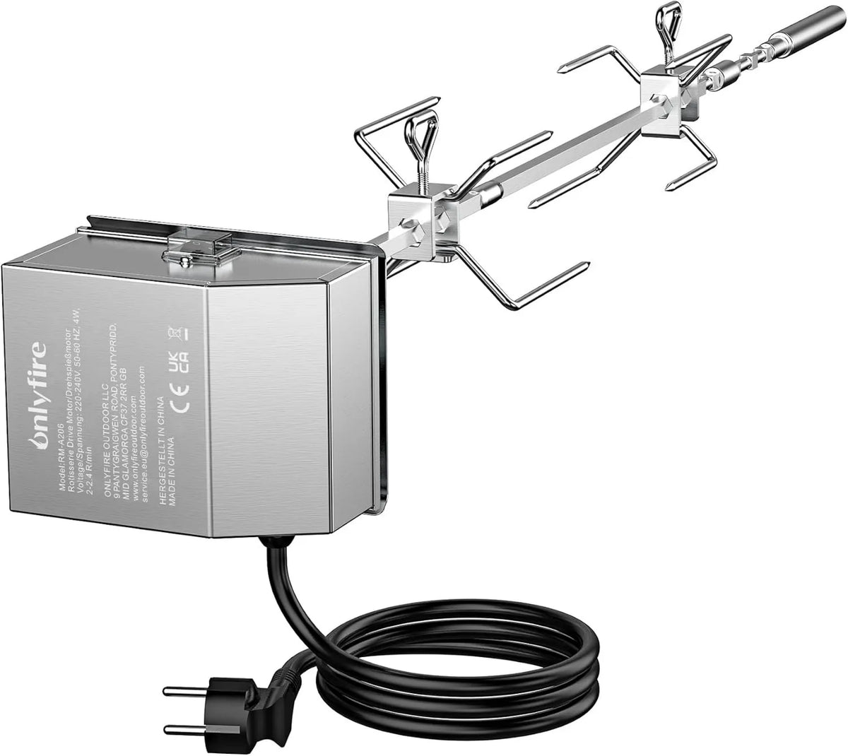 onlyfire, Grill, Silnik, Grill gazowy, 8x8 mm, 240 V, 87 cm, 4 W, 18 kg, dla Weber Series Spirit 200 i 300