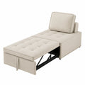 Sofa rozkładana poliester beżowa 200cm