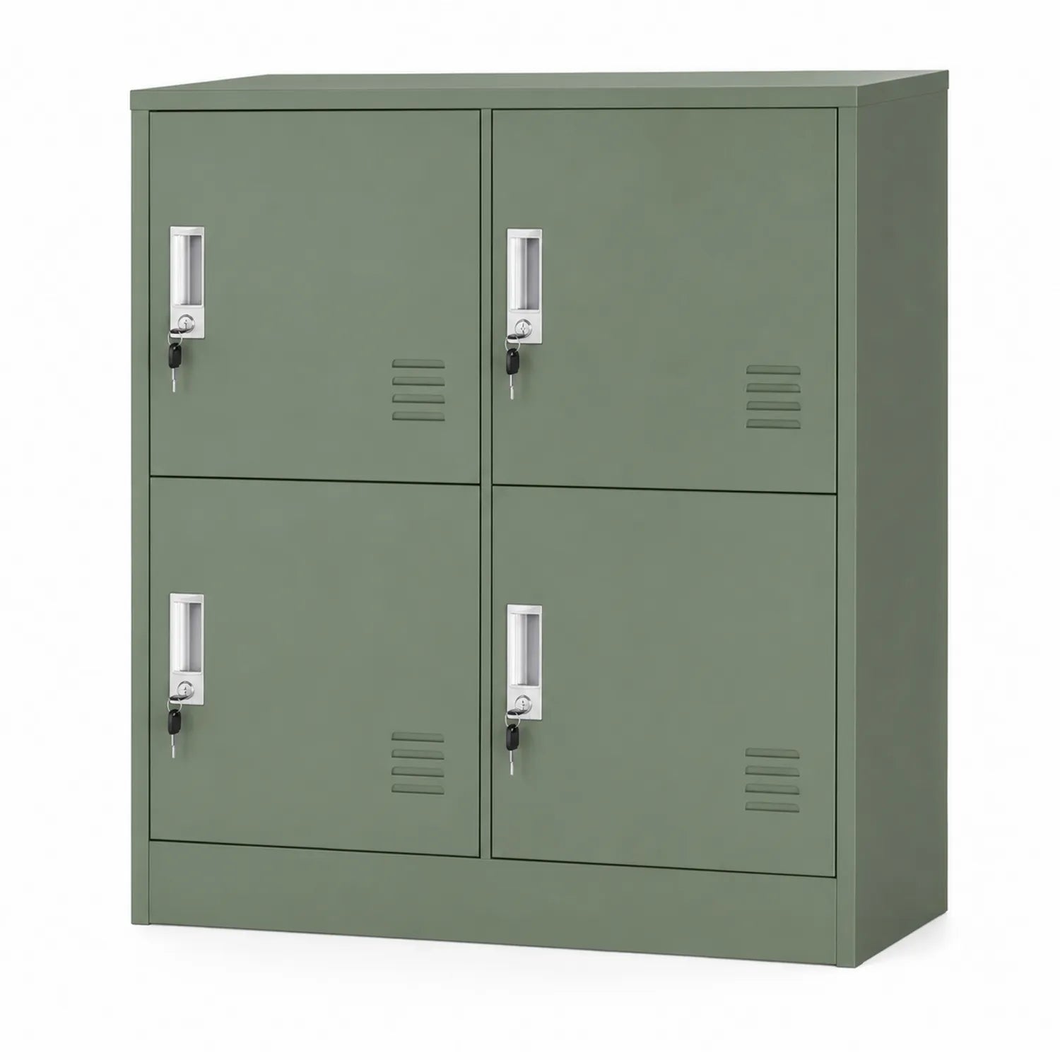 Metalowa szafka z 4 schowkami stalowa Zielony 110x90x45 cm